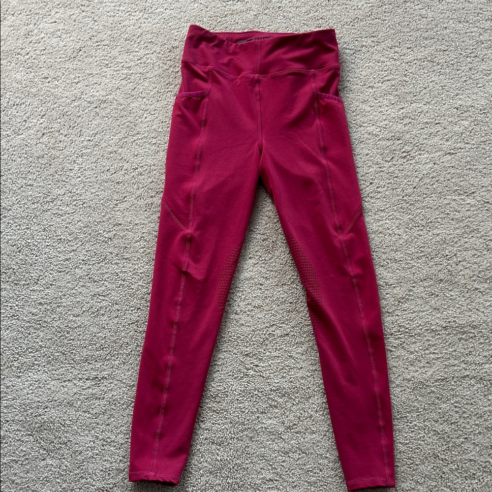 Kids dark red riding leggings